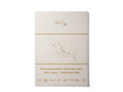 Akvarelový papír v bloku A3 Professional quality SM.LT – 400 g, 10 listů